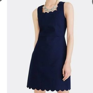 J. Crew Factory Scalloped Basketweave Dress